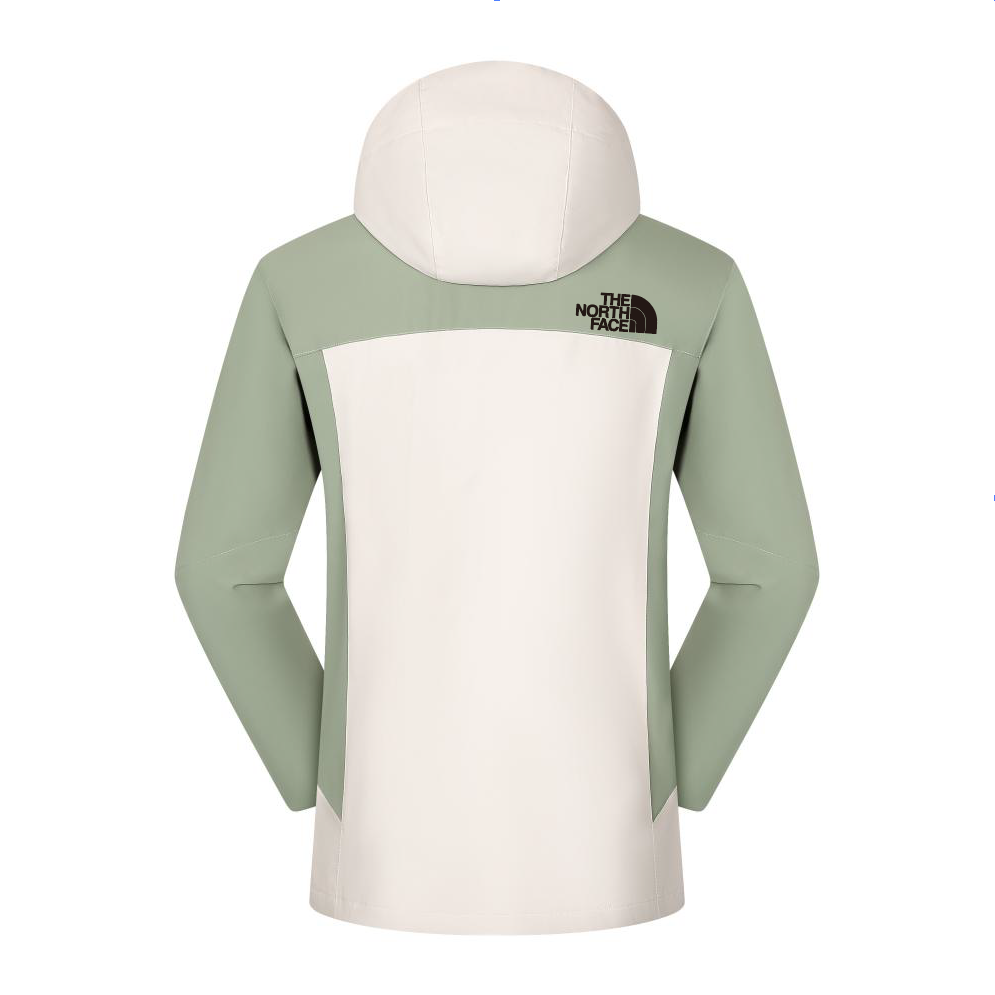 2025 The North Face Alpine Terrain Jacket - Sage Green/Cream Colorblock with Adjustable Hood