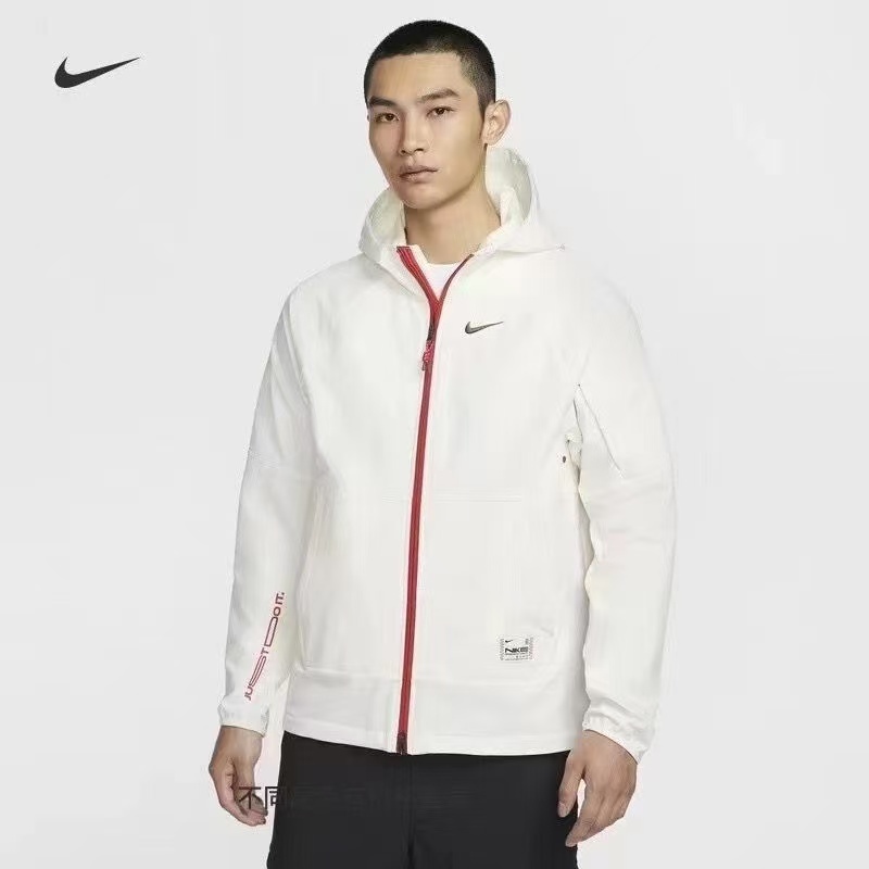2025 NIKE White/Black Casual Jacket Windbreaker - 2 Colors