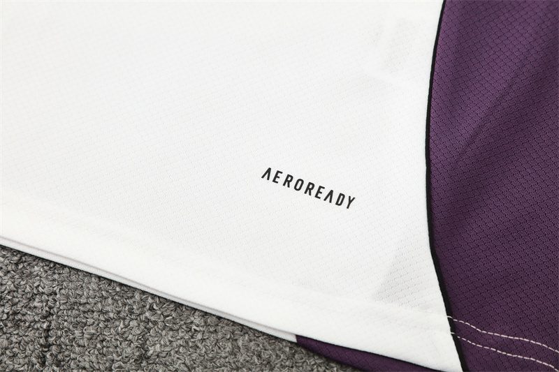 25/26 Manchester United White Purple Short Sleeve+Soccer Shorts