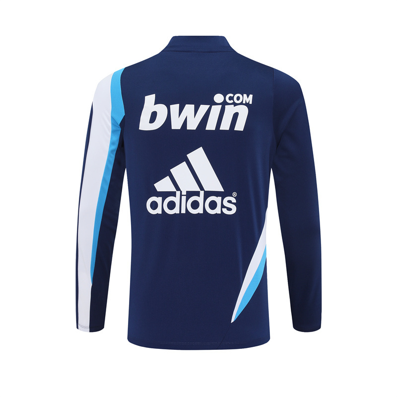 Retro 09/10 Real Madrid Royal Blue Half Zipper Jacket