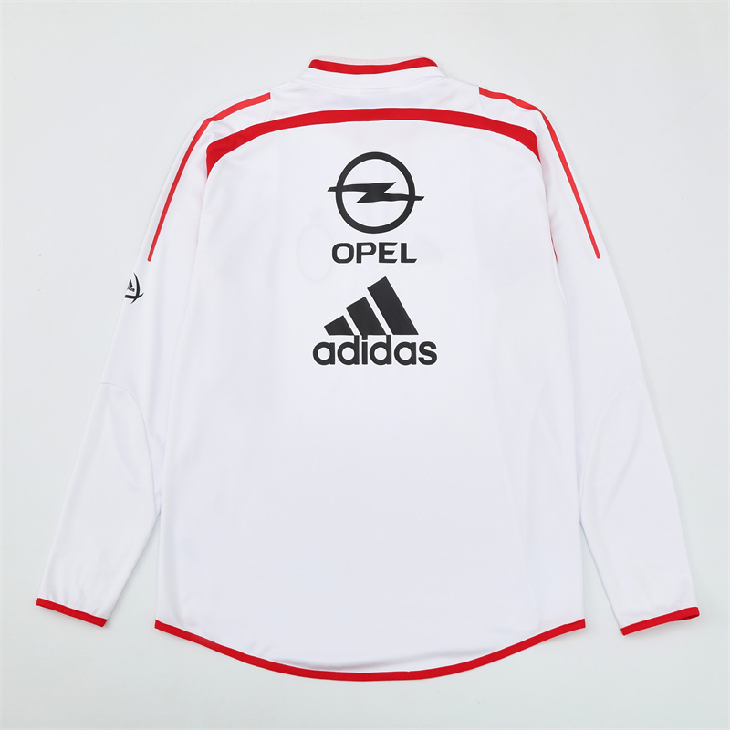 Retro 04/05 AC Milan White Half Zipper Jacket