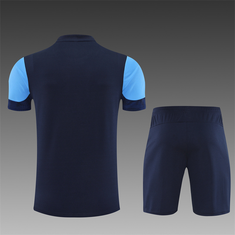25/26 Olympique de Marseille Royal Blue Camouflage with XS Short Sleeve+Soccer Shorts