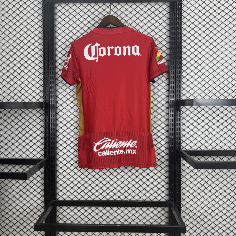25/26 Deportivo Toluca FC Red Home Short Sleeve Women's Jersey