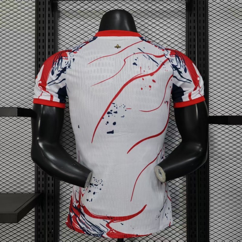 Player Version 25/26 PSG/Paris Saint-Germain White with Abstract Art Pattern Jersey