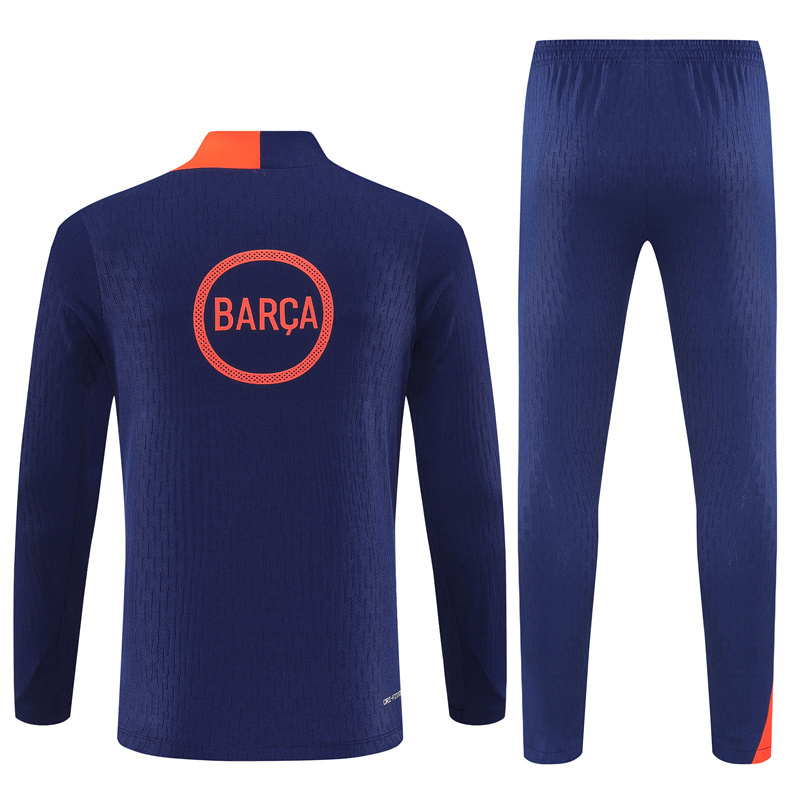Player Version 25/26 Barcelona Royal Blue T90 Half Zipper Jacket+Long Pants