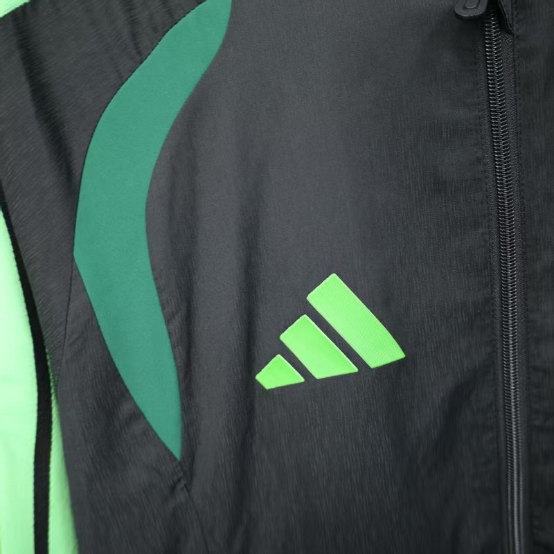 Player Version 2025 Mexico Black/Green Windbreaker (with Inner Lining)