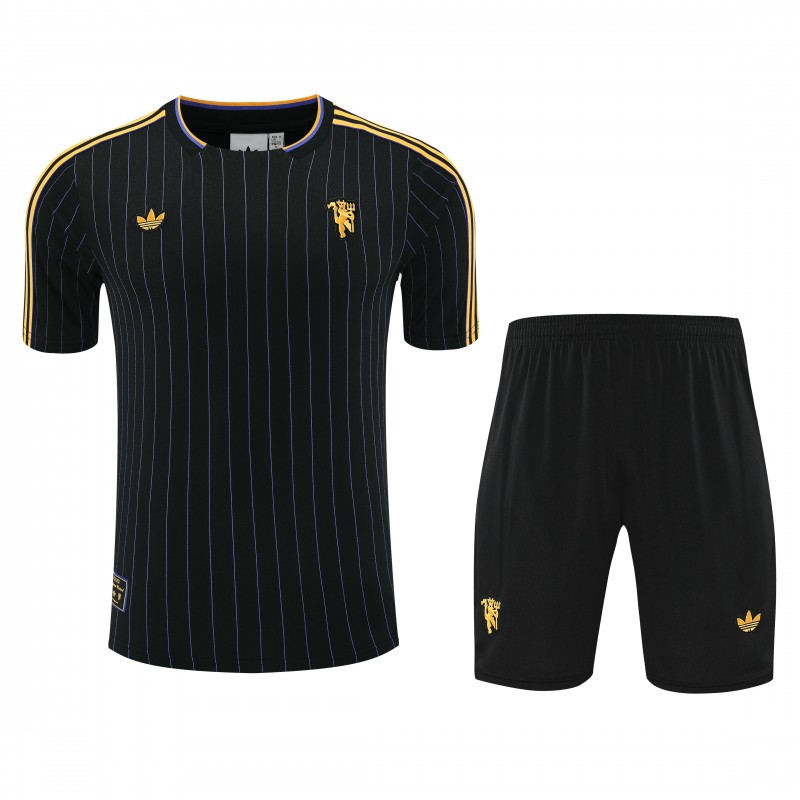 25/26 Manchester United Wine Short Sleeve Jersey+Shorts