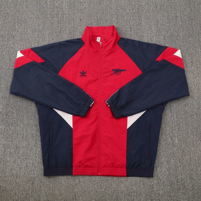 25/26 Arsenal Red Half Zipper Jacket+Long Pants S-3XL