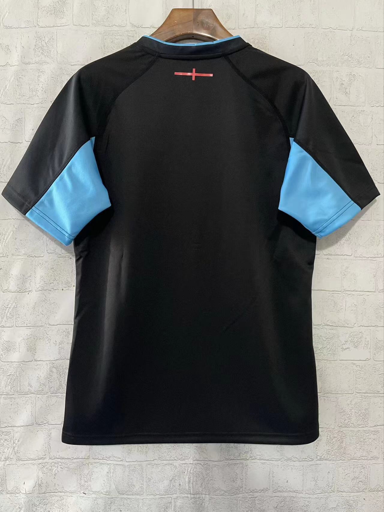 2026 England Rugby Navy with Blue Digital Cityscape Pattern Jersey