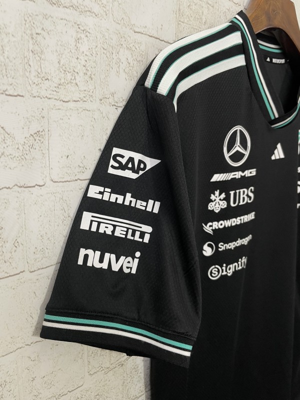 2026 F1 Mercedes-AMG Petronas F1 Team Black with Teal Trim Jersey