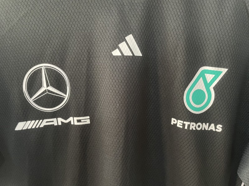 25/26  F1  Mercedes-AMG Petronas Black with White Stripes Training Jersey
