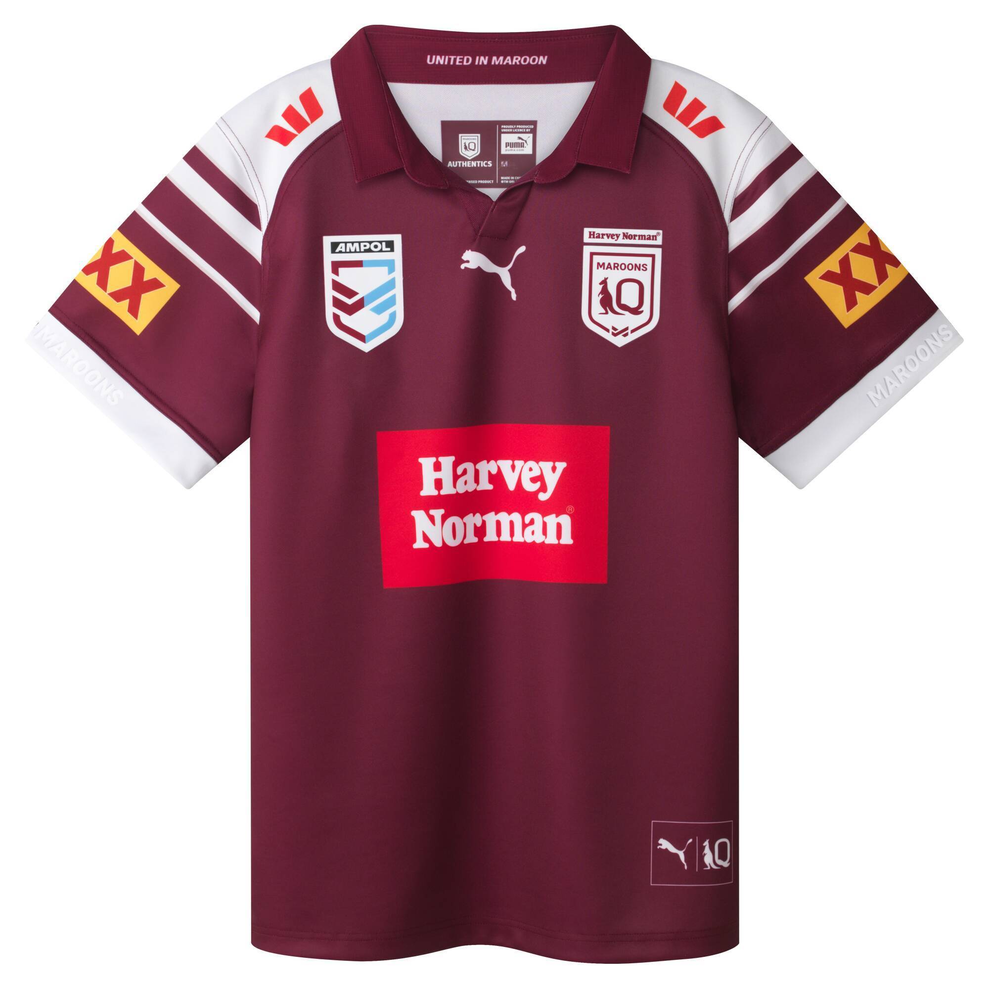 2026 Queensland Maroons Maroon with White Sleeves Jersey
