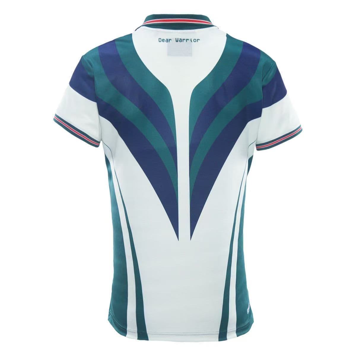 25/26 New Zealand Warriors White with Teal and Navy Chevron Jersey