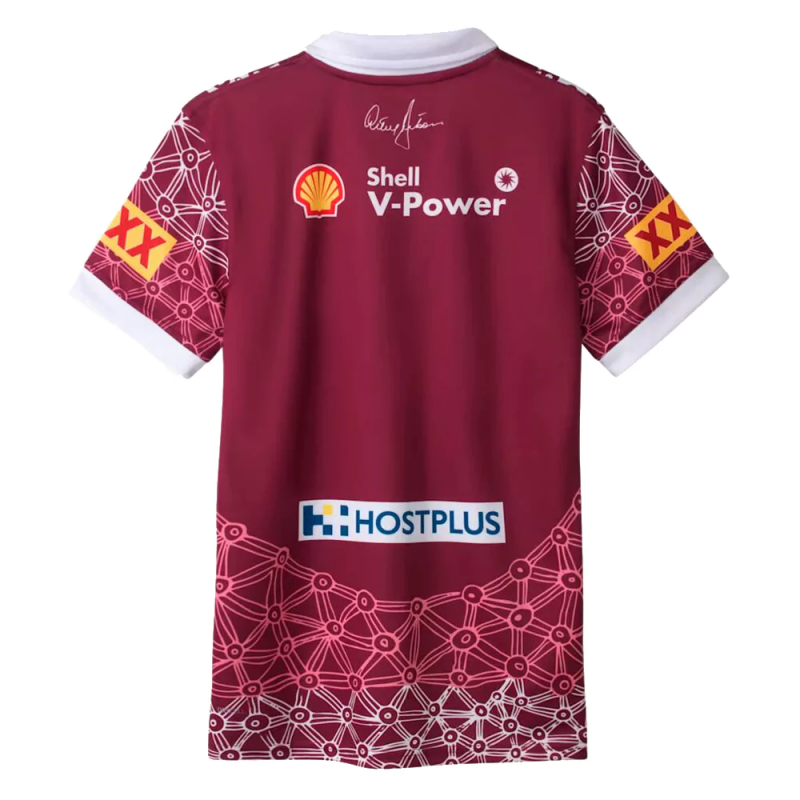 2026 Queensland Maroons Maroon with Indigenous Cultural Pattern Jersey
