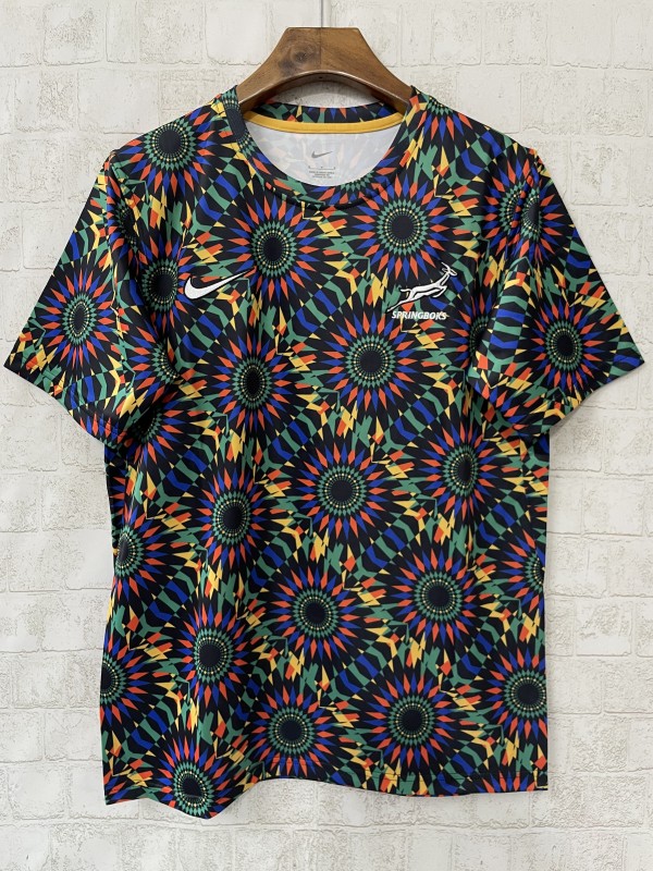 2026 South Africa Springboks Multicolor with Kaleidoscope Sunburst Jersey