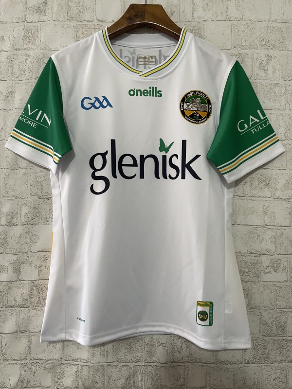25/26 Offaly GAA White with Green Trim Away Jersey