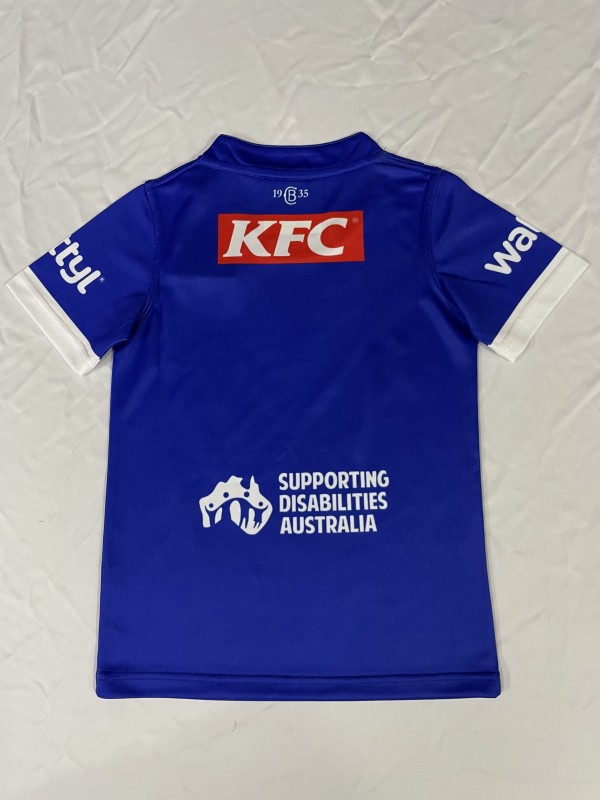 25/26 Kids Canterbury-Bankstown Bulldogs Blue with White V-Chevron Jersey