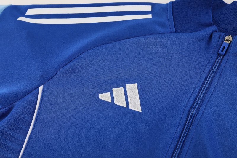 2025 Adidas Colorful Blue Full Zipper Jacket+Long Pants