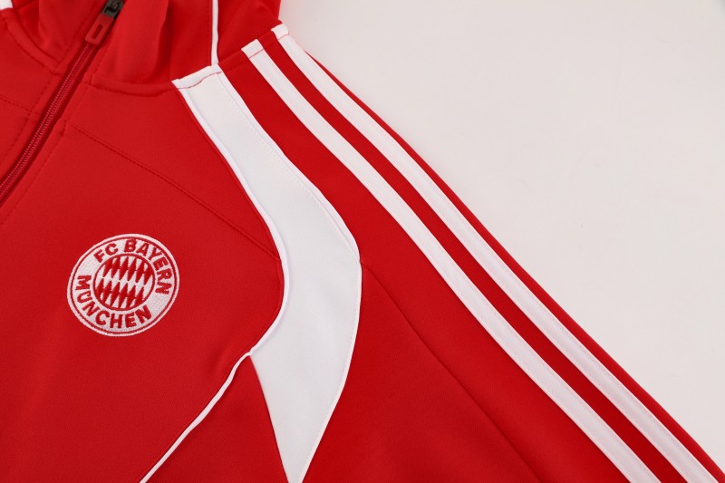 25/26 Bayern Munich Red Full Zipper Jacket+Long Pants
