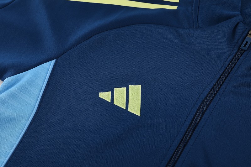 2025 Adidas Azure Blue Full Zipper Jacket+Long Pants