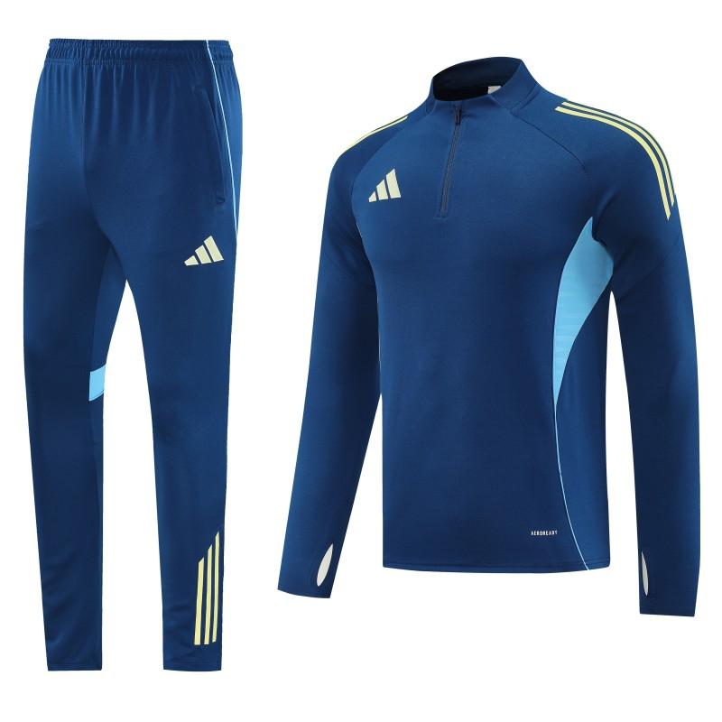 25/26  Adidas Navy Blue Full zipper Jacket Tracksuit+ long pants