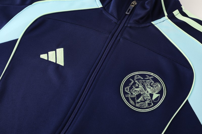 25/26 Ajax Amsterdam Navy Blue Full zipper Jacket Tracksuit+ long pants