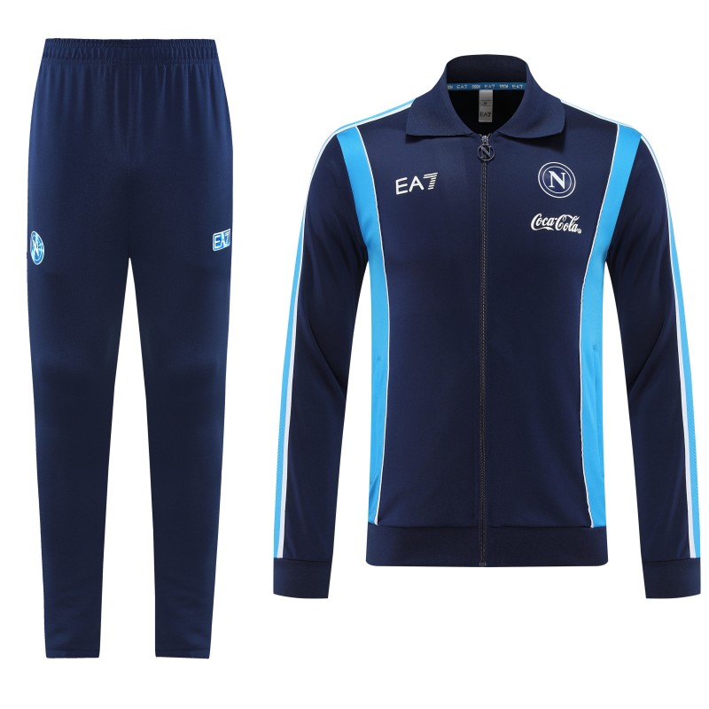 25/26 SSC Napoli Navy Blue  Full zipper Jacket Tracksuit+ long pants