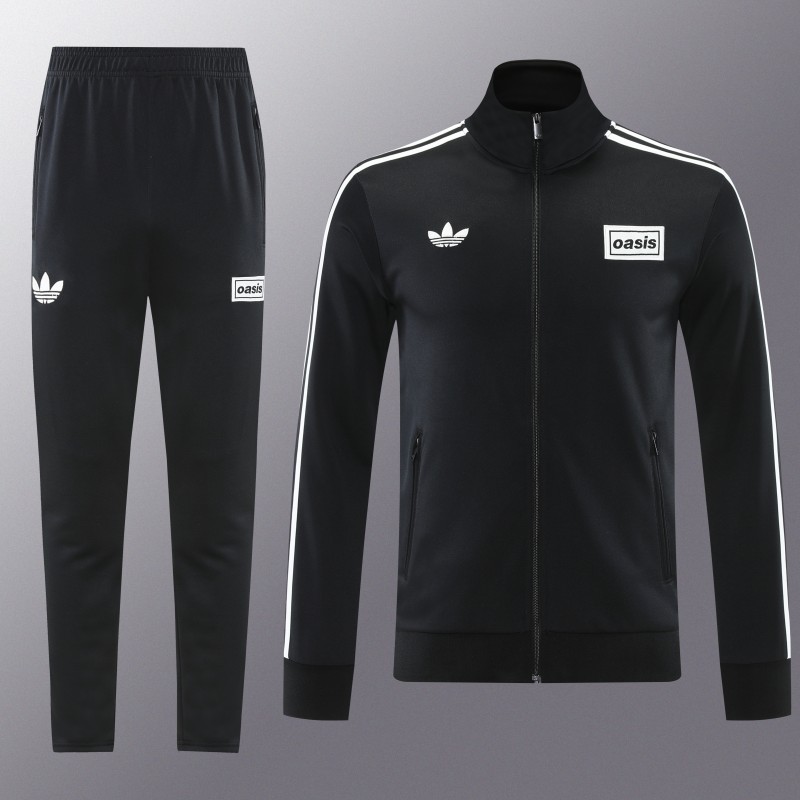 2026 Adidas Black Full Zipper Jacket + Long Pants