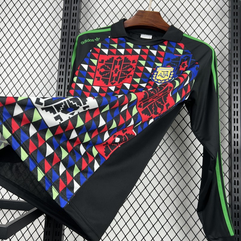 1990 Retro Argentina Goalkeeper Long Sleeve Jersey