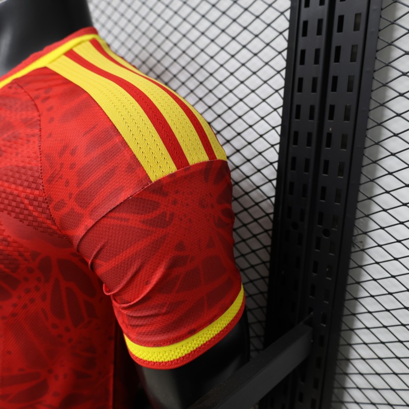 Player Version 2026 Colombia Red & Yellow Away Jersey