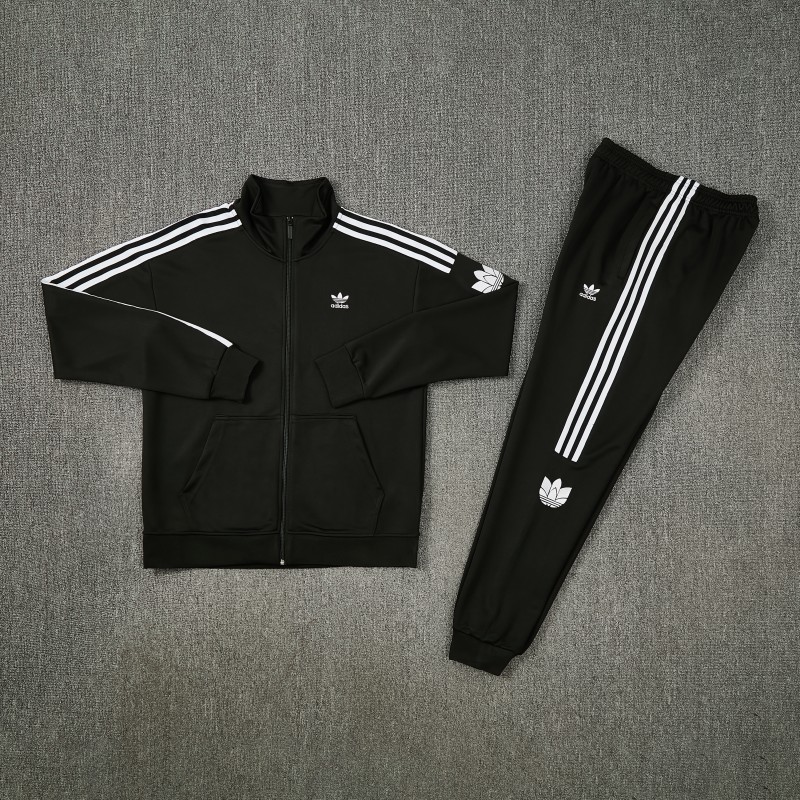2026 Adidas Black Full Zipper Jacket + Long Pants
