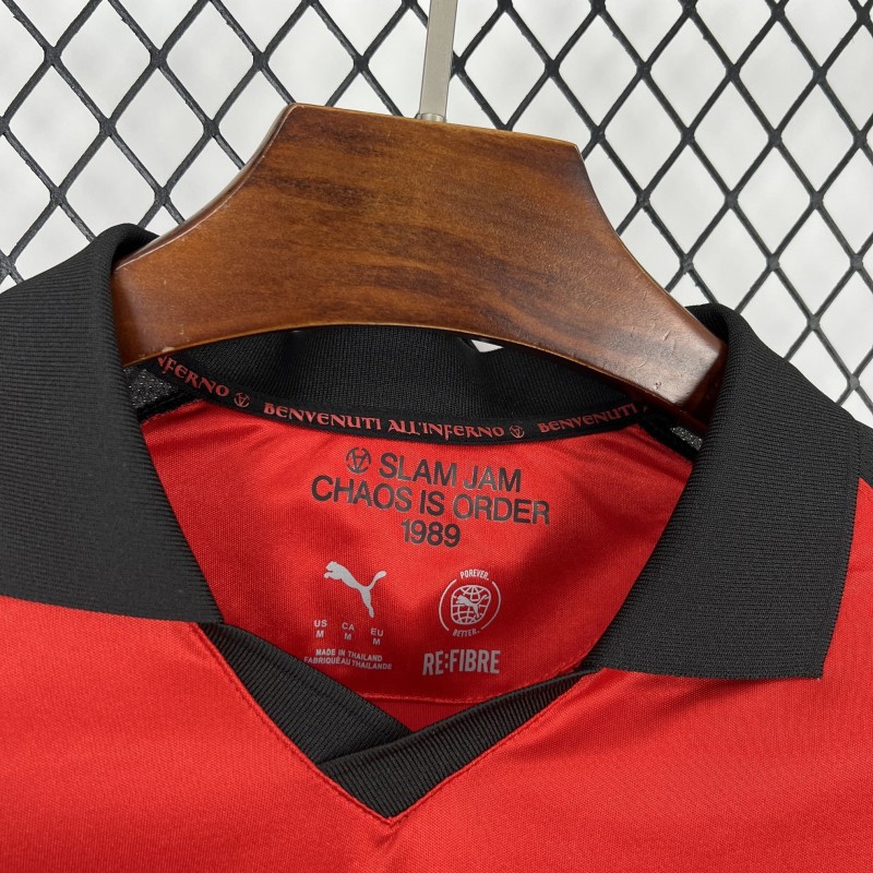 25/26 AC Milan x Slam Jam Limited Edition Long Sleeve Red Forth Jersey