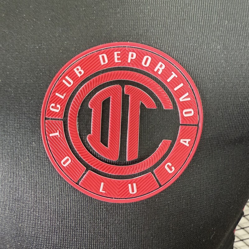 Player Version 25/26 Deportivo Toluca FC Black Jersey with Polo Collar