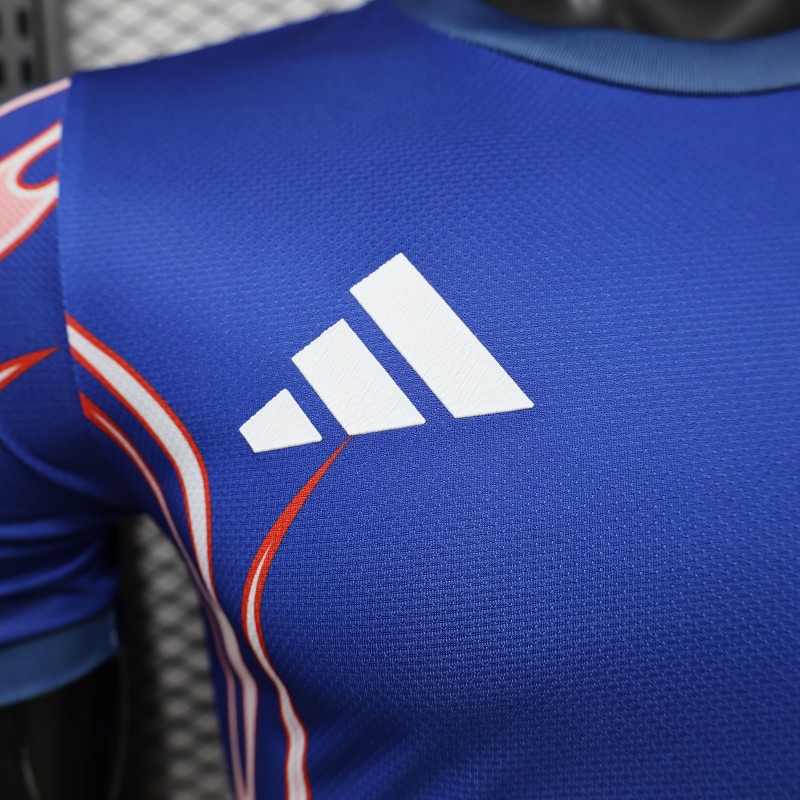 Player Version 2026 Japan Blue with Red Flame Graphic Home Special Edition Jersey