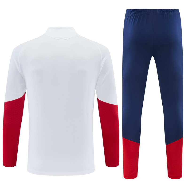 26/27 Spain Away White Half Zipper Jacket Tracksuit + Long Pants
