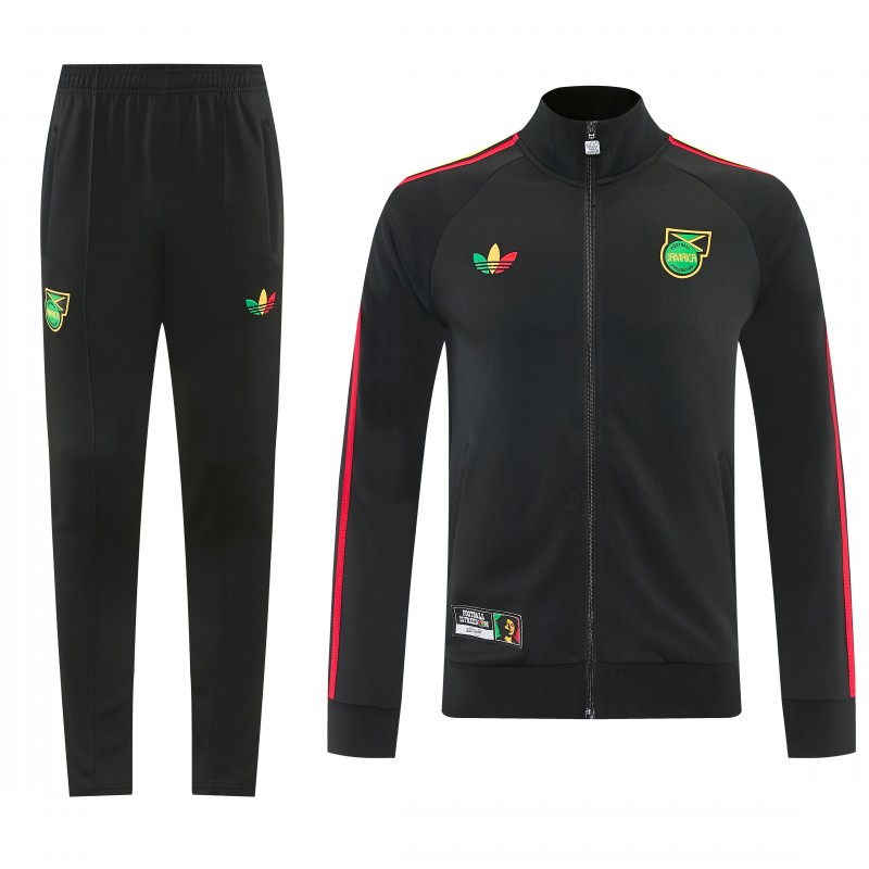 2026/27 Jamaica  Black  Full Zipper Jacket Tracksuit + Long Pants