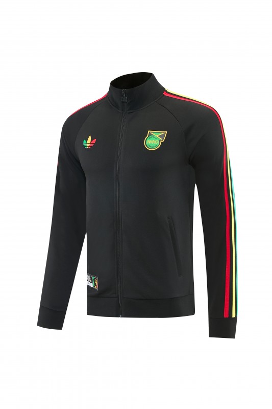 2026/27 Jamaica  Black  Full Zipper Jacket Tracksuit + Long Pants