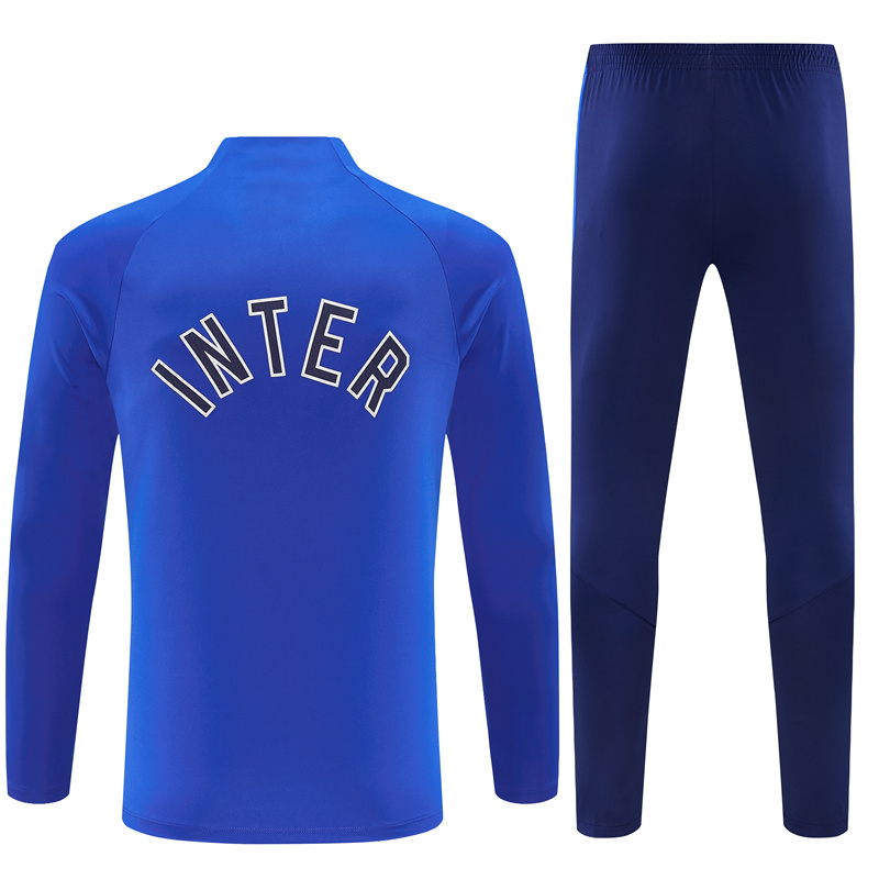 2026 Inter Milan Royal Blue Half  Zipper Jacket Tracksuit + Long Pants (Nike)