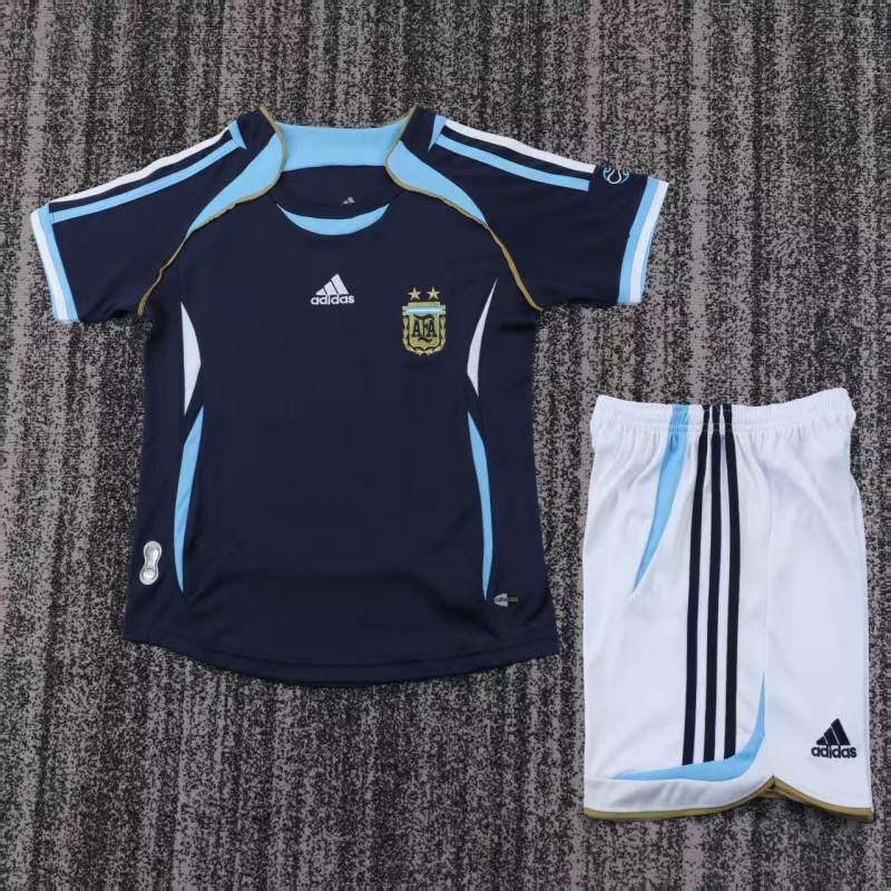 Retro Kids 2006 Argentina Away Jersey