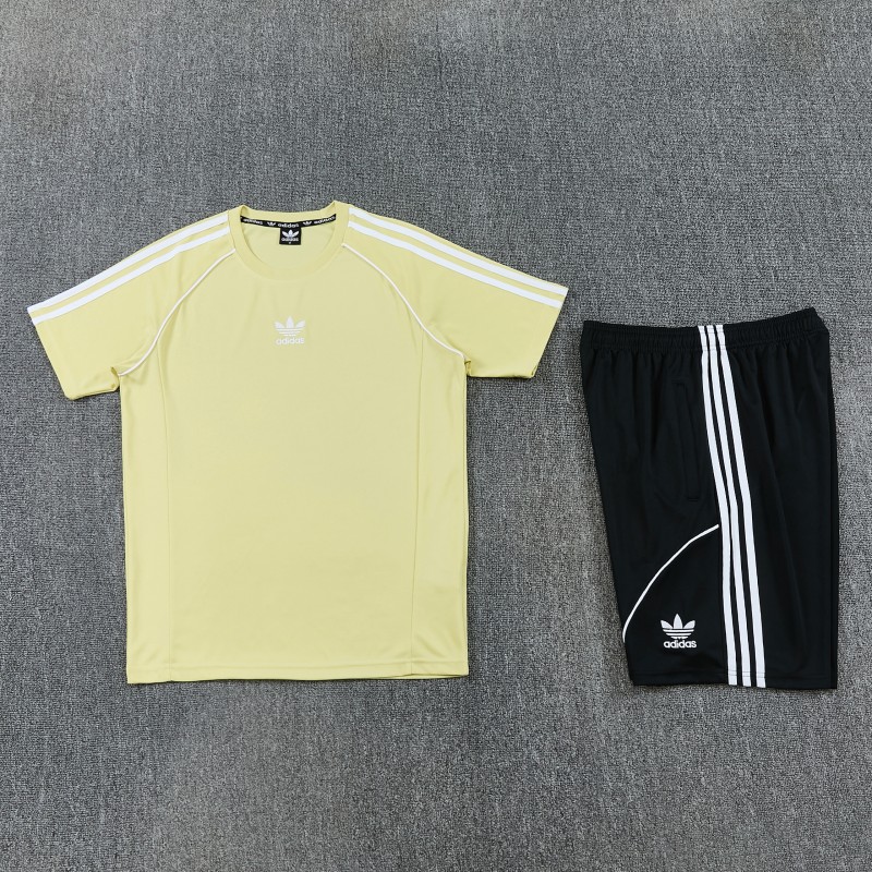 26/27 Adidas AD15 Yellow Short Sleeve+Soccer Shorts