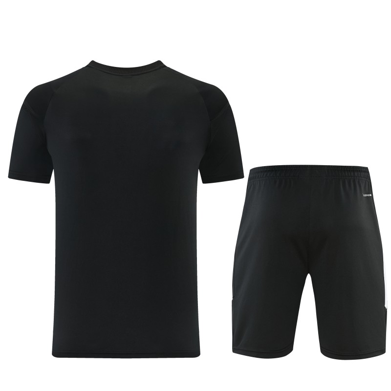 26/27 Adidas 14 Black Short Sleeve+Soccer Shorts