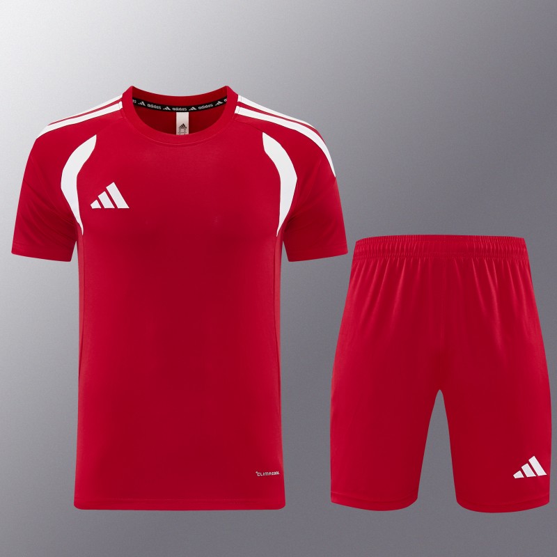 26/27 Adidas 14  Red Short Sleeve+Soccer Shorts