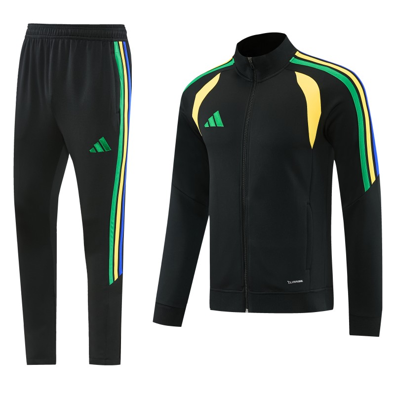 26/27 Adidas Black Full Zipper Jacket + Long Pants