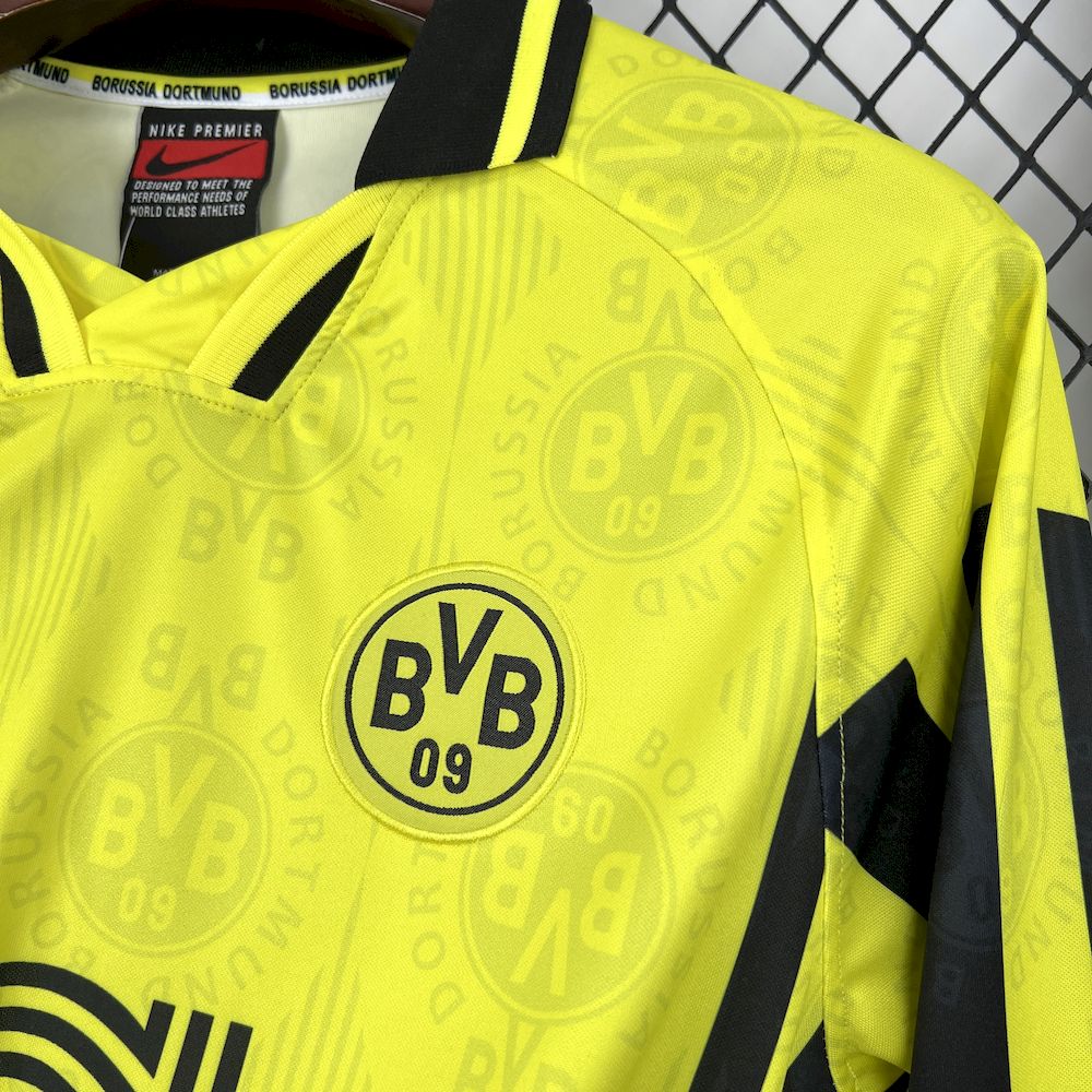 1996/97 Retro Borussia Dortmund Home Long Sleeves Jersey