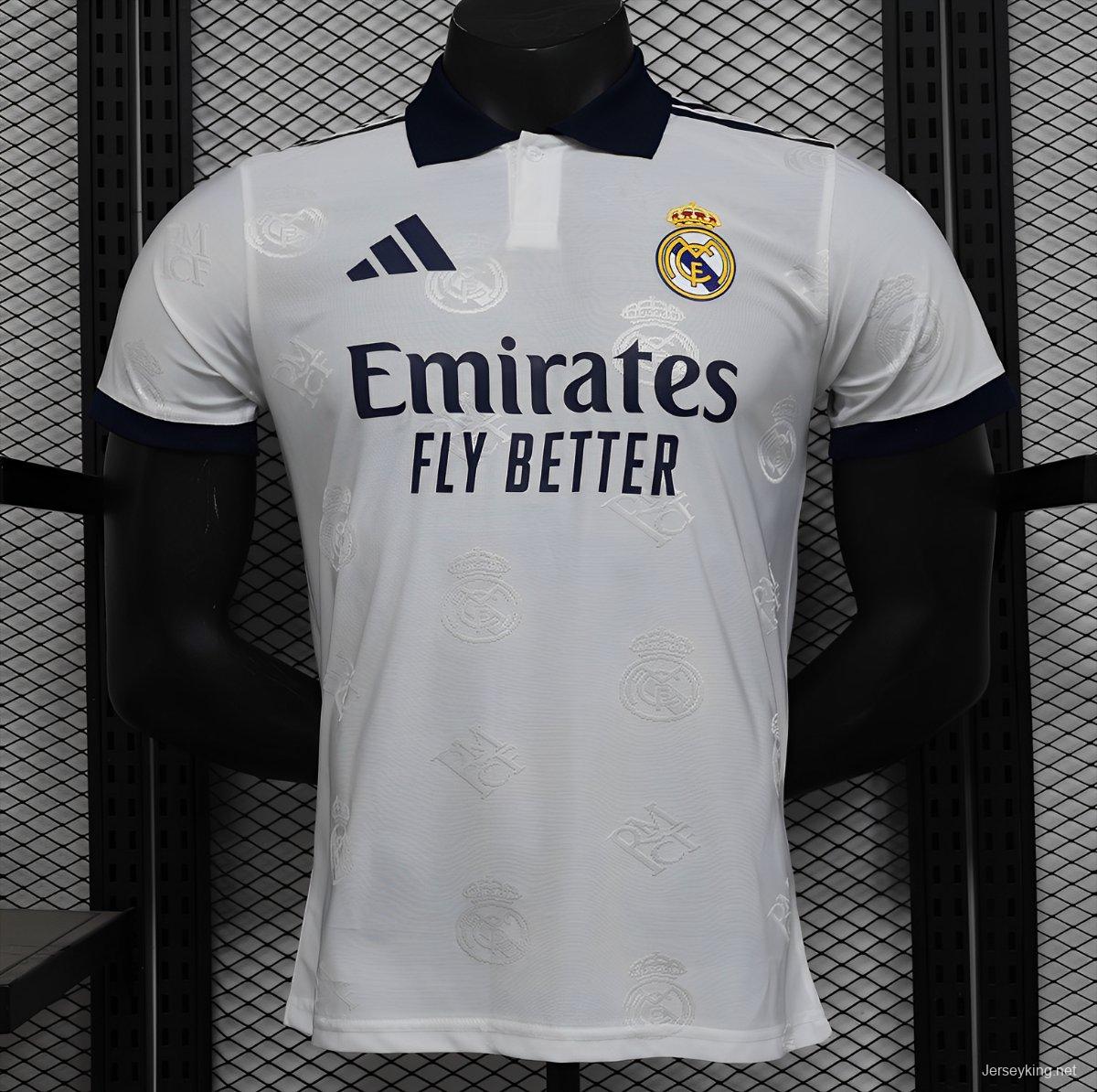 Player Version 24/25 Real Madrid White Pre-Match Jersey