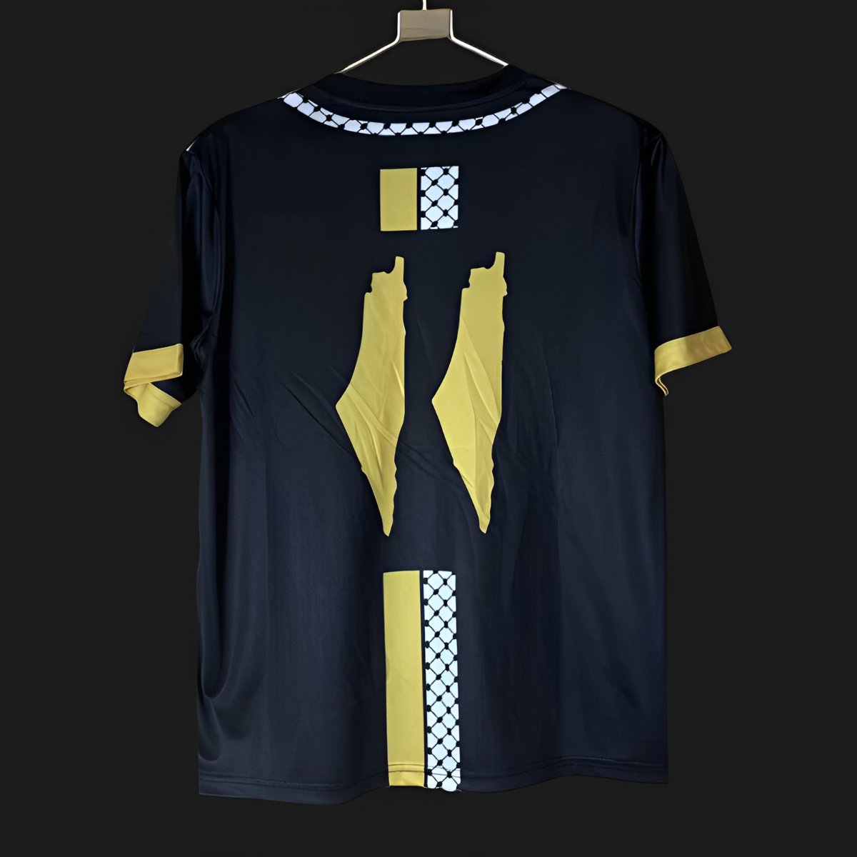 25/26 FC Palestina Black with Gold and Kufiya Pattern Jersey