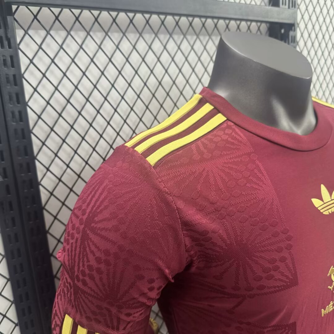 Player Version 2025 Mexico Gold Cup Wine Long Sleeve Jersey