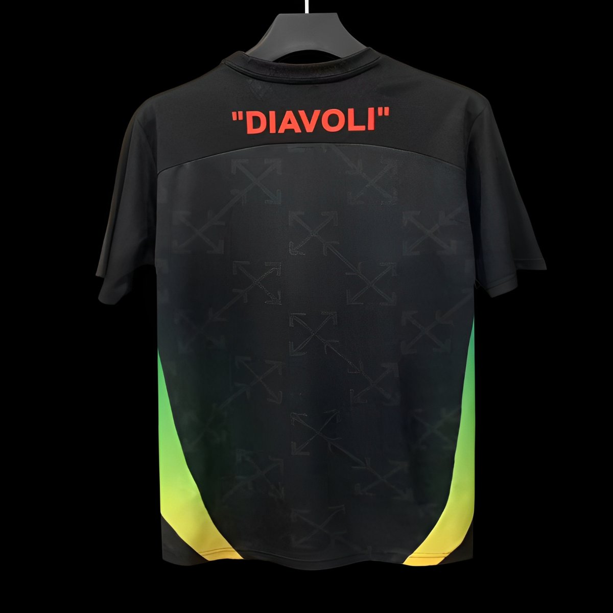 25/26 AC Milan x OFF-WHITE Pre-Match Black/Green Jersey