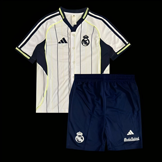 25/26 Kids Real Madrid US Pack Baseball Jersey