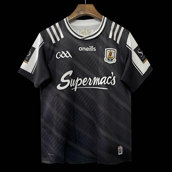 25/26 Galway GAA Black with Diagonal Stripes Jersey